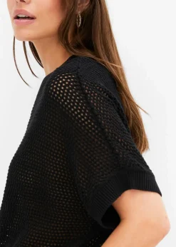 Oversize-Pullover aus Baumwoll-Mix