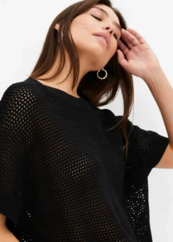 Oversize-Pullover aus Baumwoll-Mix