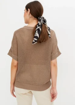 Oversize-Pullover aus Baumwoll-Mix