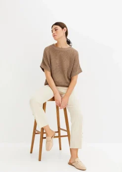 Oversize-Pullover aus Baumwoll-Mix