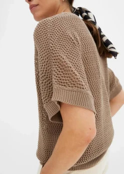 Oversize-Pullover aus Baumwoll-Mix