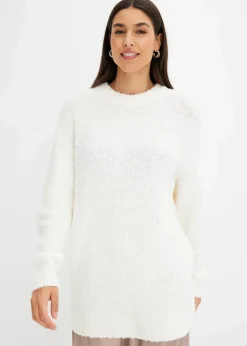 Oversize-Pullover aus Flauschgarn