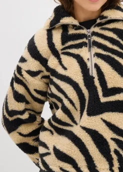 Oversize-Pullover aus Teddyfleece