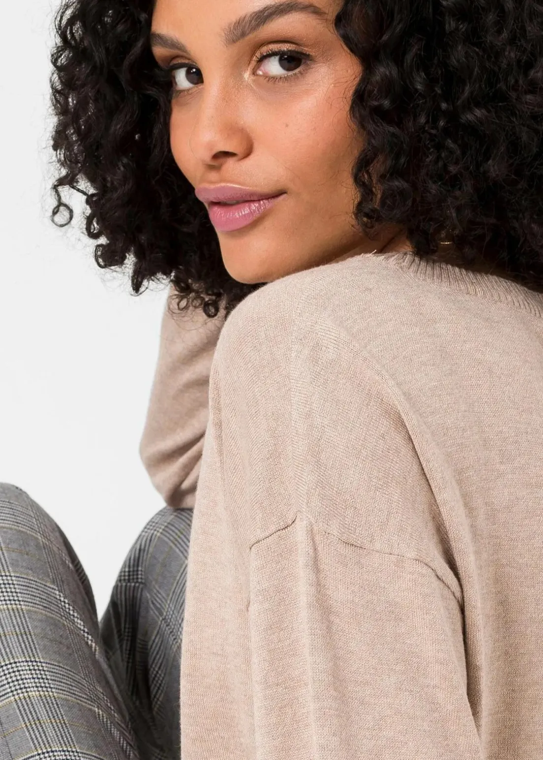 Oversize-Pullover aus Viskose- mix