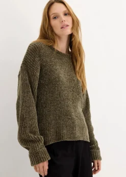 Oversize-Pullover aus weichem Chenille