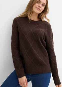 Oversize-Pullover aus Zopfstrick