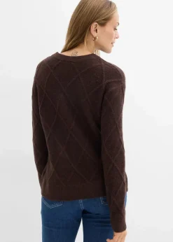 Oversize-Pullover aus Zopfstrick