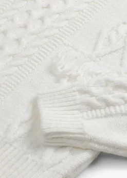 Oversize-Pullover mit Fransen