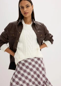 Oversize-Pullover mit Fransen