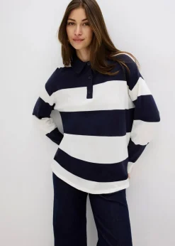 Oversize-Pullover mit Polokragen