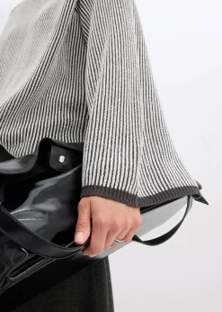 Oversize-Pullover mit Stehkragen