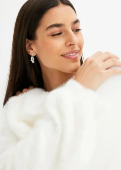 Oversize-Pullover mit tiefem Rückenausschnitt