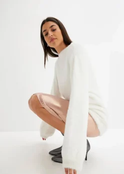 Oversize-Pullover mit tiefem Rückenausschnitt