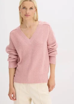 Oversize-Pullover mit V-Ausschnitt