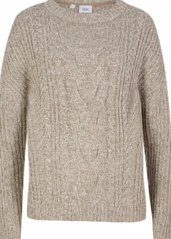 Oversize-Pullover mit Zopfmuster