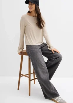 Oversize-Shirt aus fließendem Viskose-Elasthan-Mix