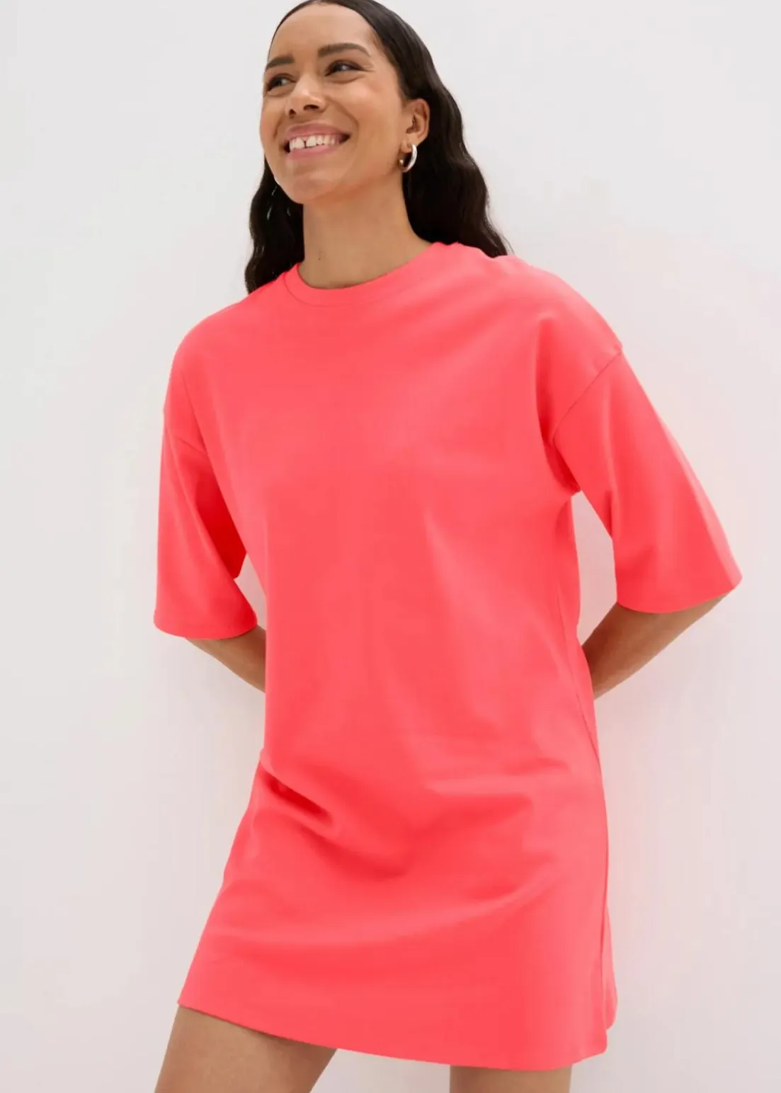 Oversize-Shirtkleid aus schwerer Bio-Baumwolle