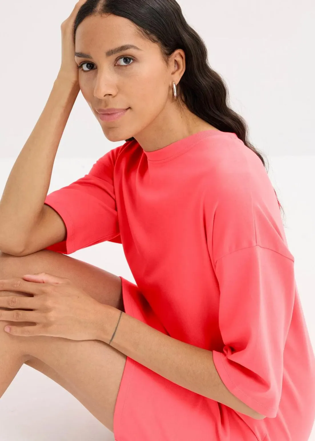 Oversize-Shirtkleid aus schwerer Bio-Baumwolle