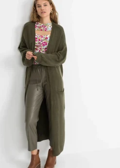 Oversize-Strickjacke in Midilänge