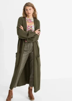 Oversize-Strickjacke in Midilänge