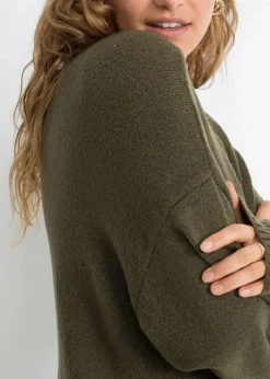 Oversize-Strickjacke in Midilänge