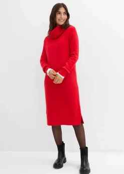 Oversize-Strickkleid mit Rollkragen