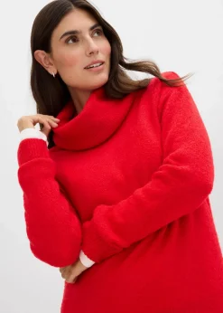 Oversize-Strickkleid mit Rollkragen