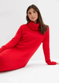 Oversize-Strickkleid mit Rollkragen