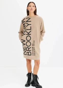 Oversize-Sweatkleid aus weichem Baumwoll-Mix