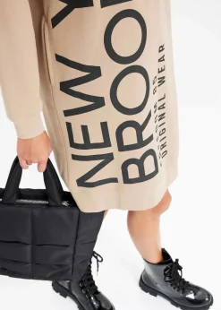 Oversize-Sweatkleid aus weichem Baumwoll-Mix