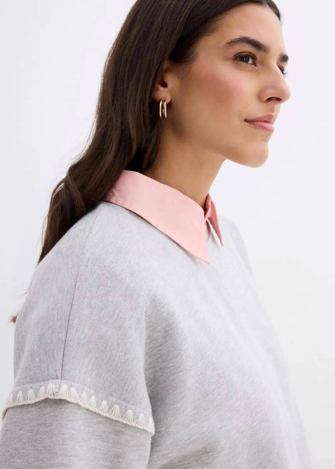 Oversize-Sweatshirt aus Baumwoll-Mix