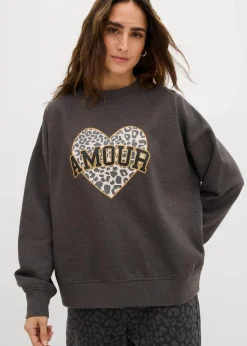 Oversize-Sweatshirt aus Baumwoll-Mix