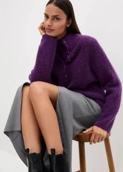 Oversize-Wollpullover mit Alpaka