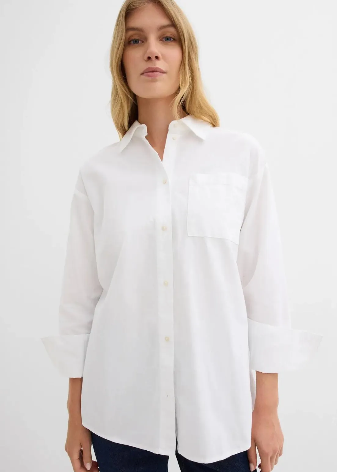 Oxford-Bluse aus Bio-Baumwolle