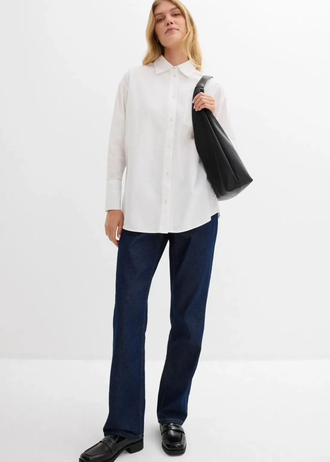 Oxford-Bluse aus Bio-Baumwolle