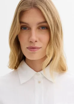 Oxford-Bluse aus Bio-Baumwolle