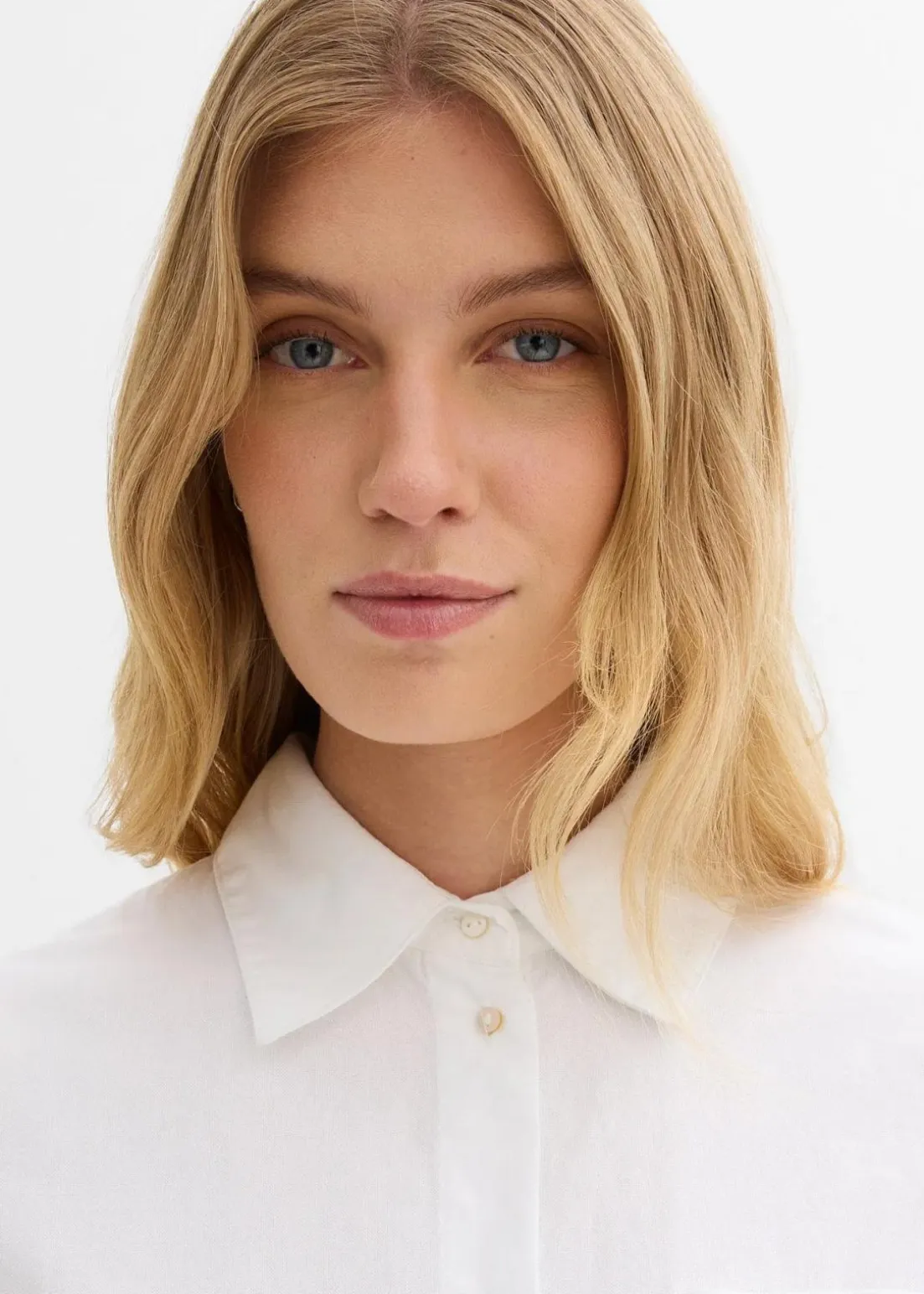 Oxford-Bluse aus Bio-Baumwolle