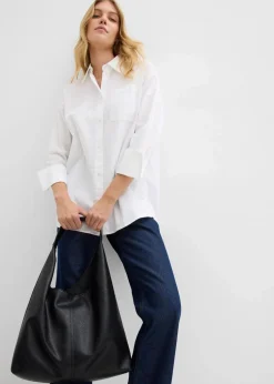 Oxford-Bluse aus Bio-Baumwolle