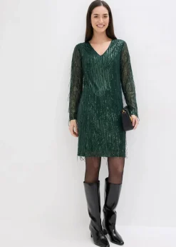 Paillettenkleid mit Fransen