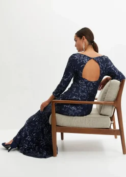 Paillettenkleid mit Rückenausschnitt