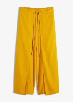 Palazzo-Hose aus luftigem Leinen-Mix
