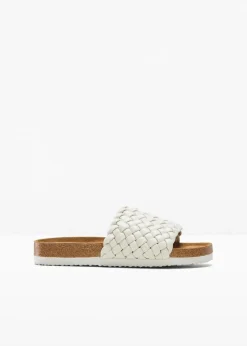 Pantoletten in Flechtoptik