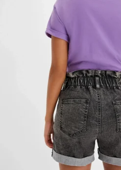 Paperbag Jeans-Shorts