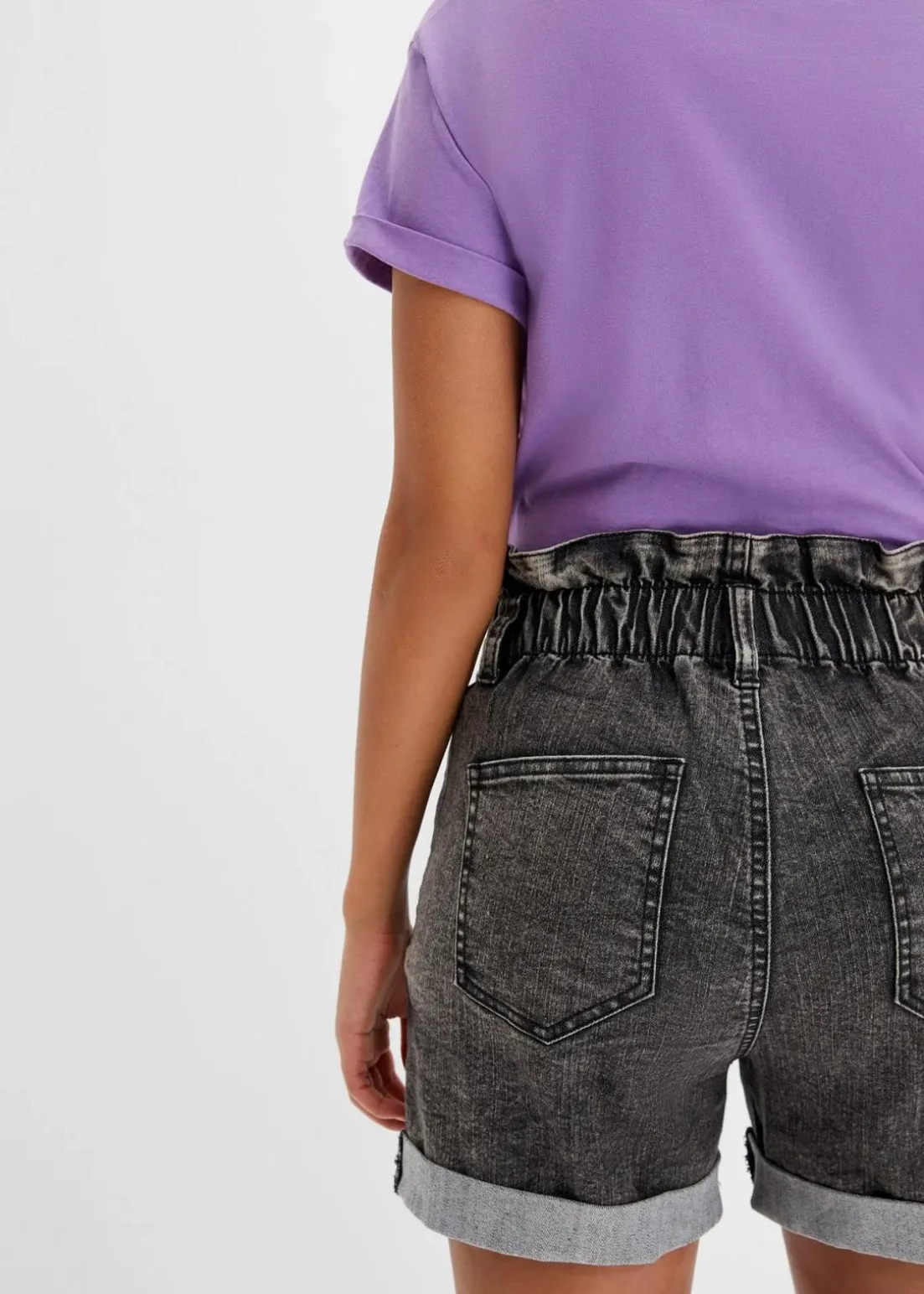 Paperbag Jeans-Shorts