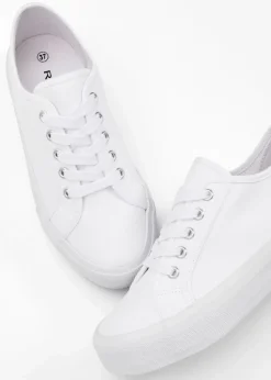 Plateau-Sneaker aus Baumwoll-Canvas