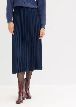 Plissée-Rock aus feinem Satin