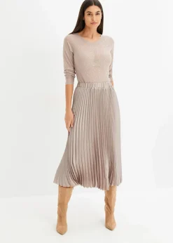 Plissée-Rock aus feinem Satin