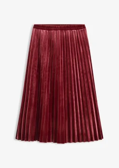 Plissée-Rock aus softem Samt