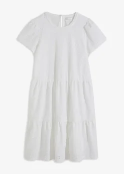 Polokleid mit Lochstickerei