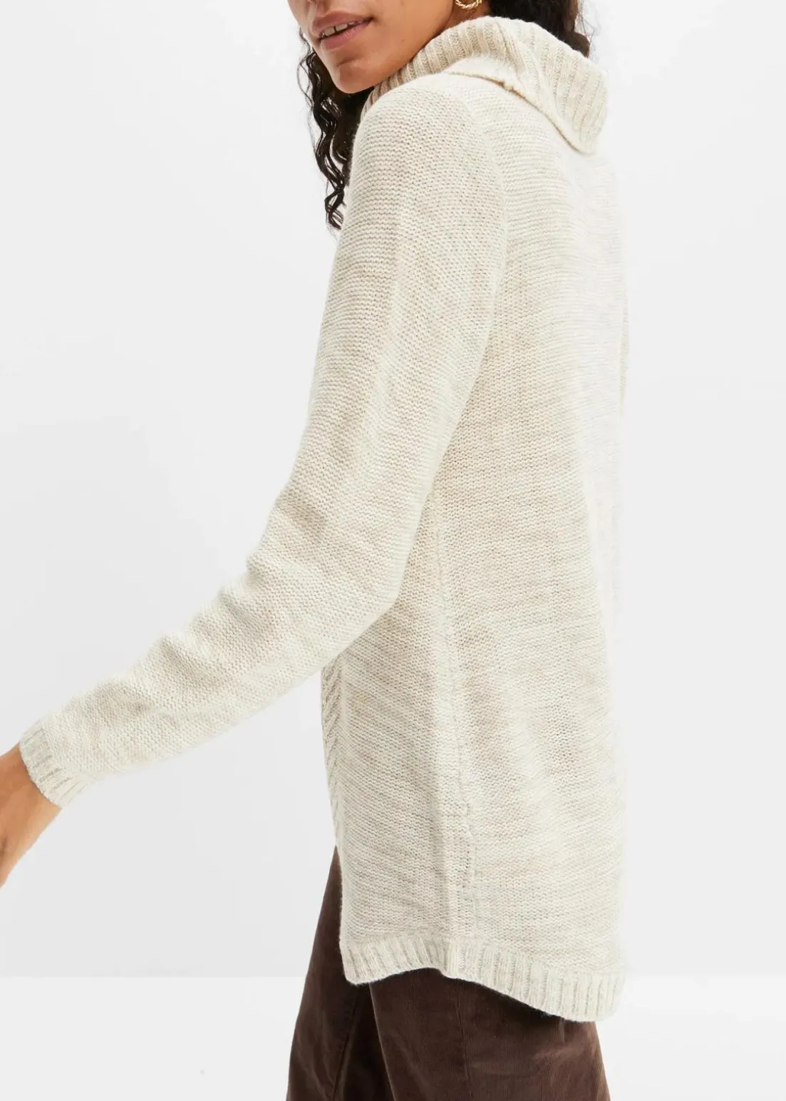 Poncho-Longpullover, Langarm